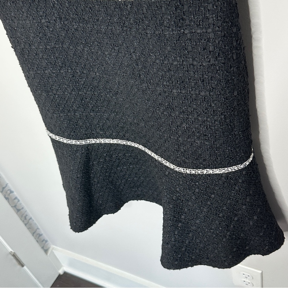 Ann Taylor Black Tweed Mini Dress with Contrast Trim - Picture 10 of 13
